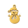 Christmas 201 Stainless Steel Pendants STAS-Q015-09G-1