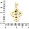 Brass Micro Pave Cubic Zirconia Pendants KK-S510-48G-04-3