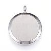 304 Stainless Steel Diffuser Locket Pendants STAS-D157-17-4