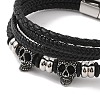 Braided Microfiber Leather Multi-strand Bracelets BJEW-B096-08H-2