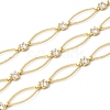 Handmade Brass Pave Clear Cubic Zirconia Horse Eye Link Chains CHC-G027-03LG-1