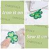 32Pcs 8 Styles Clover Computerized Embroidery Polyester Iron on/Sew on Patches PATC-CY0001-57-6