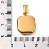 Ion Plating(IP) 304 Stainless Steel Pave Natural Tiger Eye Pendants STAS-Z113-01G-02-3