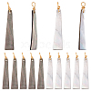 20Pcs Natural Black Lip Shell Pendants PALLOY-WR00017-1