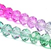 Transparent Painted Glass Beads Strands X1-DGLA-A034-T6mm-A03-4