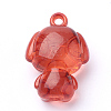 Transparent Acrylic Puppy Pendants TACR-T002-10-3