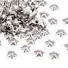 Tarnish Resistant 5-Petal Flower Smooth Surface 304 Stainless Steel Bead Caps STAS-R065-53-1