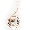 Christmas Wooden Pendant Decoration XMAS-PW0001-166C-1