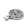 304 Stainless Steel with Paua Shell Pendants STAS-G268-02R-P-3