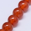 Natural Agate Round Beads Strand G-L087-8mm-04-2
