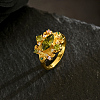 Brass Micro Pave Cubic Zirconia Finger Rings for Women KW9333-3-1