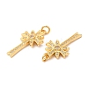 Brass Micro Pave Cubic Zirconia Pendants KK-P236-22G-2