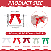 60Pcs 5 Styles Polyester Bowknot Wire Twist Ties DIY-ME0002-56A-2