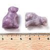 Natural Lepidolite/Purple Mica Stone Carved Dog Figurines DJEW-L023-A08-3