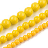 Opaque Solid Color Glass Beads Strands GLAA-T032-P4mm-08-4