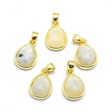 Natural Rainbow Moonstone Pendants G-O176J-08G