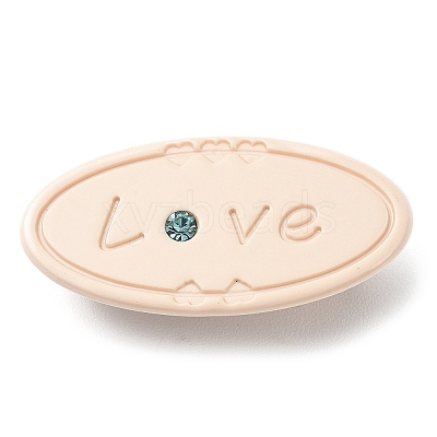 Oval with Word Love Resin Alligator Hair Clips LS-PHAR-D015-01E-1