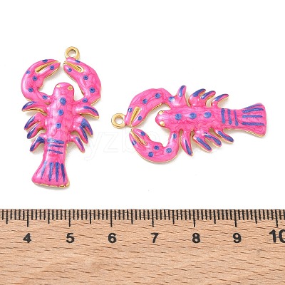 304 Stainless Steel Enamel Pendants STAS-Q119-16G-02-1