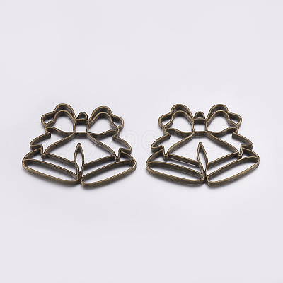 Tibetan Style Alloy Open Back Bezel Pendants PALLOY-L203-03AB-1