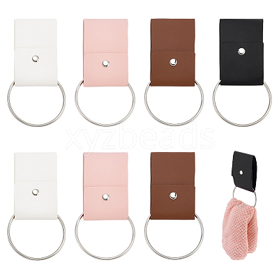 8Pcs 4 Colors PU Leather Towel Clip AJEW-PH0008-56-1