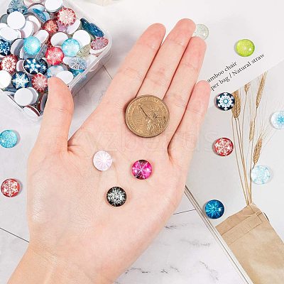 Flatback Glass Cabochons for DIY Projects GGLA-PH0005-12mm-06C-1