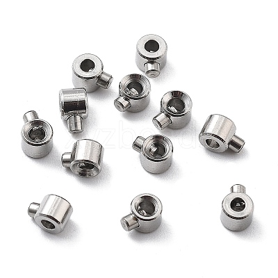 304 Stainless Steel Crimp Beads STAS-L216-51P-1