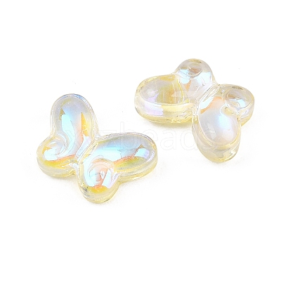 AB Color Plated Transparent Glass Beads GLAA-Z020-01E-1