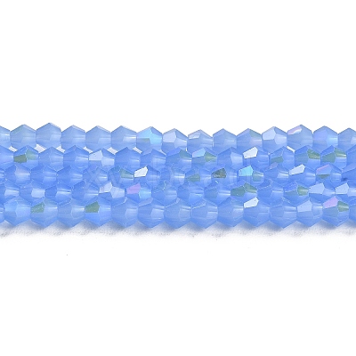 Imitation Jade Electroplate Glass Beads Strands EGLA-A039-J4mm-L04-1