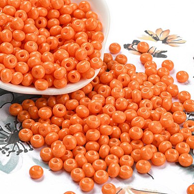 Imitation Jade 3/0 Glass Seed Beads SEED-Z001-A-B09-1
