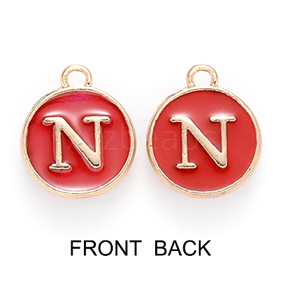 Golden Plated Enamel Alloy Charms ENAM-SZ0001-26C-N-1