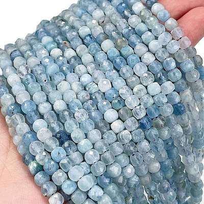 Natural Aquamarine Beads Strands X-G-L587-C02-01-1