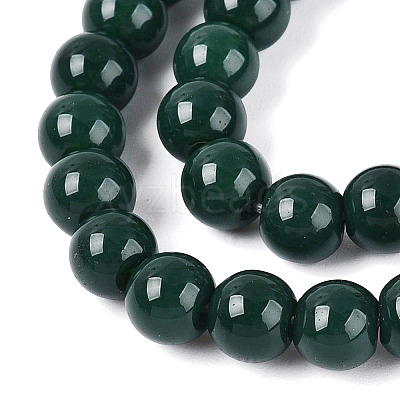 Opaque Solid Color Glass Beads Strands X-GLAA-T032-P6mm-24-1