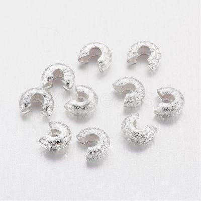 Brass Crimp Beads Covers KK-G015-S-1