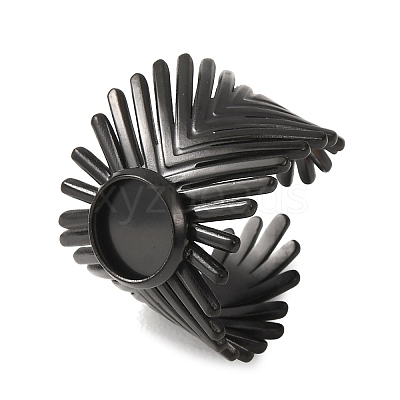 V-Shaped 304 Stainless Steel Cuff Ring Components SA-CBAC0DF-01A-EB-1