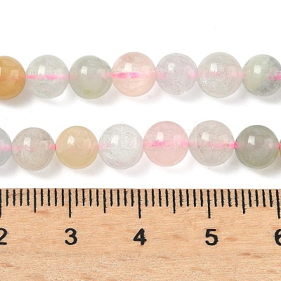 Round Natural Morganite Bead Strands G-L425-30-6mm-1