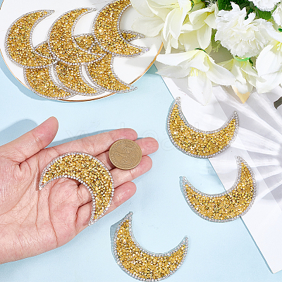 Resin Rhinestone Hotfix Rhinestone Iron on/Sew on Cloth Patches DIY-WH20063-030F-1