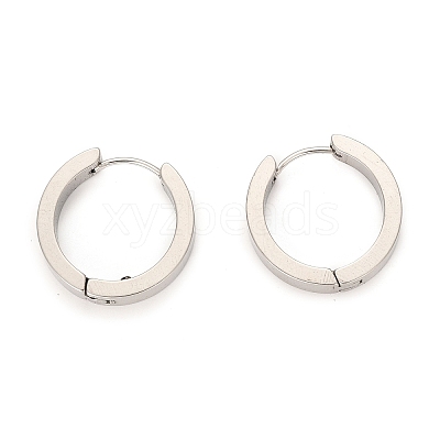 Tarnish Resistant 304 Stainless Steel Huggie Hoop Earrings X-EJEW-O087-09G-P-1