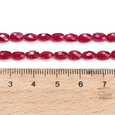 Lab Grown Red Corundum Beads Strands GG-CBAC488-01B-1