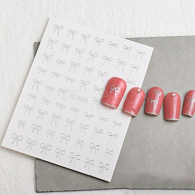 Bowknot Self Adhesive Nail Art Stickers PW-WG8AD37-04-1