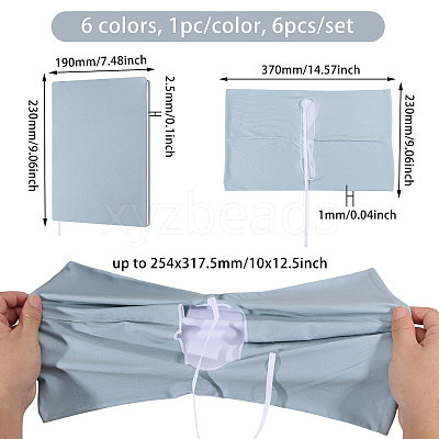 Polyester Elastic Book Cover DIY-WH0504-885A-1