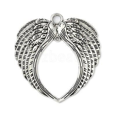 Tibetan Style Alloy Wing Large Pendants TIBEP-S100-AS-NR-1
