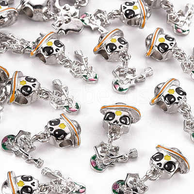 Alloy Enamel Dangle European Beads PALLOY-N157-010-RS-1
