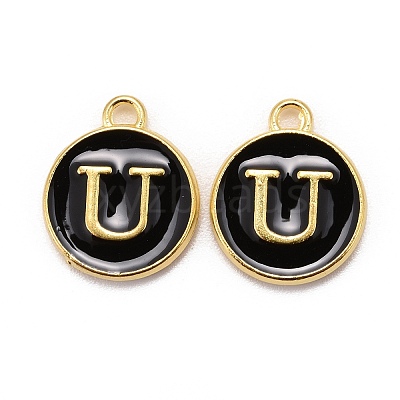 Golden Plated Alloy Charms LS-ENAM-S118-02U-1