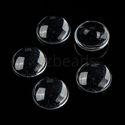 Transparent Glass Cabochons X-GGLA-R026-16mm-1