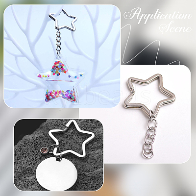 30Pcs Zinc Alloy Split Rings FIND-SP0004-17-1
