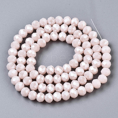 Electroplate Glass Beads Strands X-EGLA-A034-P6mm-A08-1