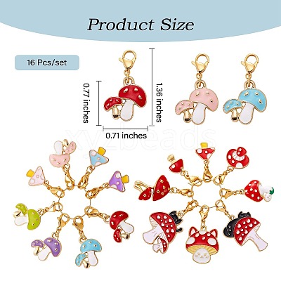 Alloy Enamel Pendant Decoration HJEW-SW00022-01-1