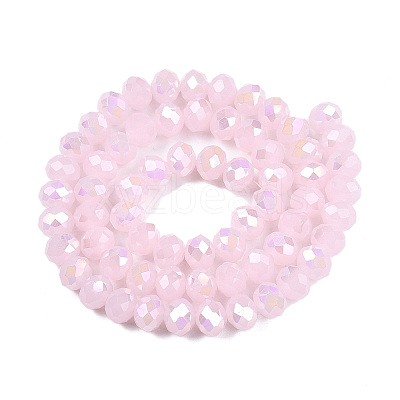 Electroplate Glass Beads Strands EGLA-A044-J8mm-B02-1