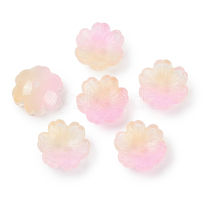 Transparent Spray Paint Glass Beads X1-GLAA-H035-04C-1