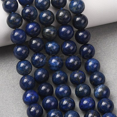 Round Dyed & Natural Lapis Lazuli Gemstone Bead Strands G-J333-05-8mm-1